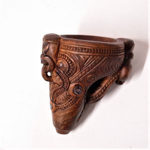 A late 20th century Maori carved korere (feeding funnel),…