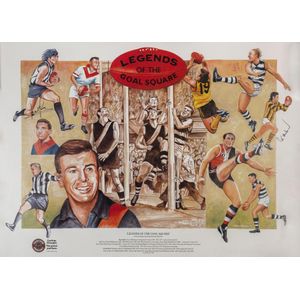 'Legends of the Goal Square': large poster from an original…