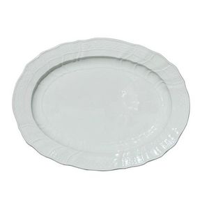 Meissen porcelain meat platter oval form with crosshatched&hellip;