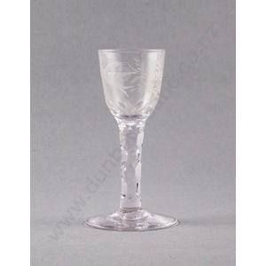 Antique Georgian plain stem cordial or wine glass - Ruby Lane