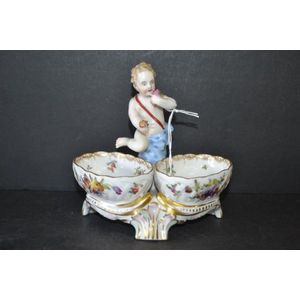 Figurine Meissen Blanc De Chine – Groupe De Flamants Roses – Porcelaine Originale Allemande