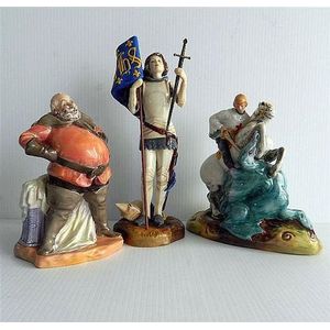 Three Royal Doulton porcelain figures, 'St George' HN2051…
