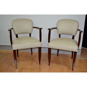 Two French Art Deco armchairs, approx 81 cm high (2)