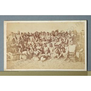 Thomas Edward Price, group portrait of Maori men, carte de…