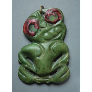 An important 19th century pounamu hei-tiki from the collection…