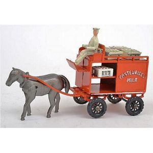 Rare Moko milk cart, orange cart with white Lettering to sides…