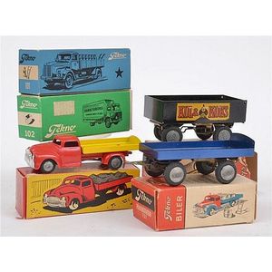 Collection of Tekno, including 102 green and red crates; 101…