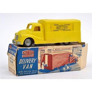 Mettoy No. 722 Delivery van, yellow plastic with 'Mettoy'…