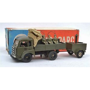 CIJ 9/28 218 military covered truck with trailer, army livery…