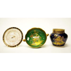 Three various Carlton Ware items including a blue Royale Mikado…