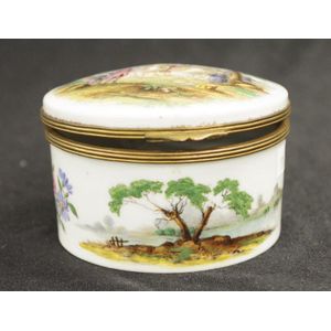 Antique Frankenthal Germany hand painted casket hand painted…