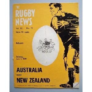 Test program - Australia v New Zealand Ballymore 1/6/74, 1974 A…