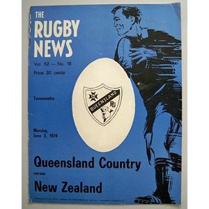 Tour program - Queensland Country v New Zealand Toowoomba…