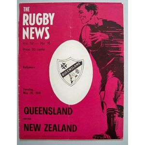 Tour program - Queensland v New Zealand Ballymore 28/5/74, 1974…