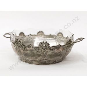 WMF Art Nouveau circular silverplate fruit bowl with pierced…