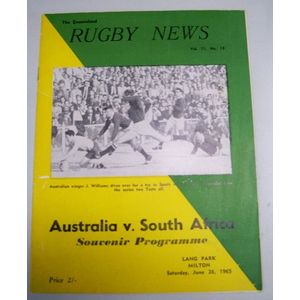 Test program - Australia v South Australia Lang Park Bris…