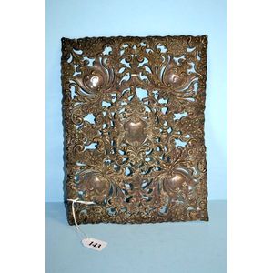 Pierced English silver blotter cover by Walker & Hall,…