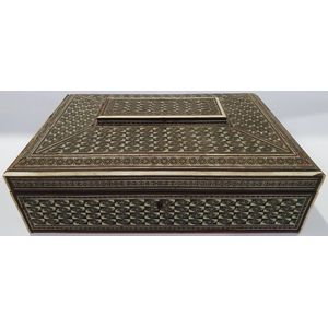 An early 19th century Anglo-Indian work box, of rectangular…