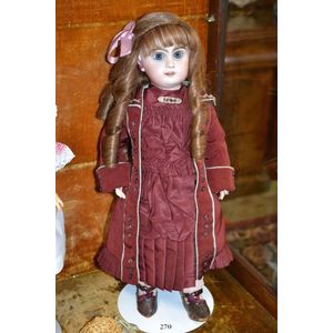 'Tete Jumeau' doll, porcelain head with composition body, 16…