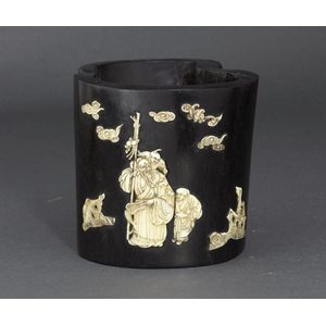 Zitan brush pot - Ben Janssens Oriental Art