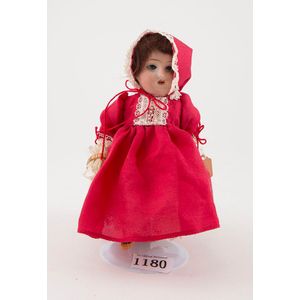 Theodor Recknagel bisque doll blue eyes, brown mohair wig on…