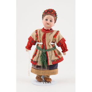 German Bisque Child Doll Majestic in Fabulous Original Costume