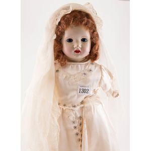 NZ Pp composition shoulder doll sleeping blue eyes with red…