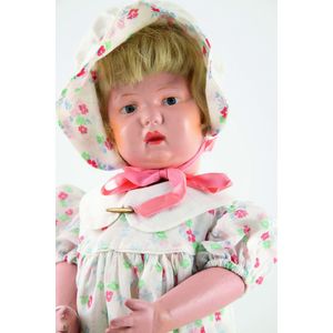 A Schoenhut & Co all wood doll, all painted features, blonde…