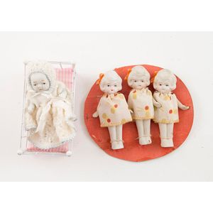 Made in Japan Bisque Dolls, Vintage Miniature Porcelain Bisque Doll  Figurines Japan LOT OF 16