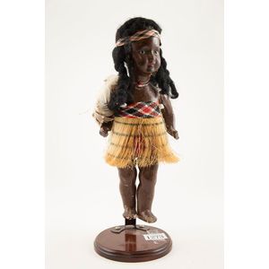 Lands, Wellington New Zealand all composition Maori doll mother…