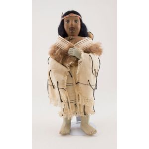 Hand crafted all cloth Maori doll mother and child painted…