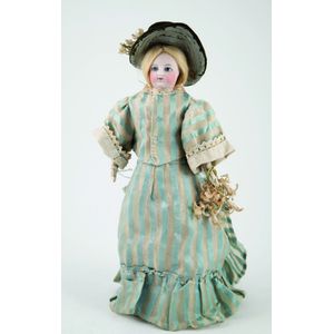 Gaultier bisque shoulder plate fashion doll, all painted…
