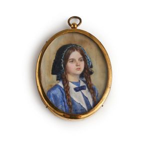 A miniature, a self portrait by Miss Ellen White circa 1925…