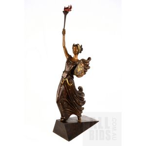 Erte 'Liberty, Fearless and Free' bronze sculpture, published…