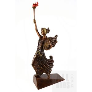 Erte 'Liberty, Fearless and Free' bronze sculpture, published…