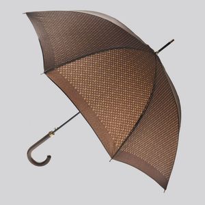 Louis Vuitton Black Monogram Umbrella with Silver Metal Accents