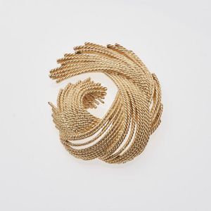 A Swirl brooch, Monet. Gold tone. Size 60 x 56 mm. Monet first&hellip;