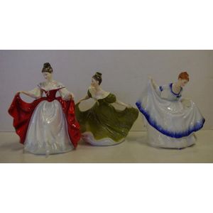 Three Royal Doulton Peggy Davies figurines, being HN2265 'Sara'&hellip;