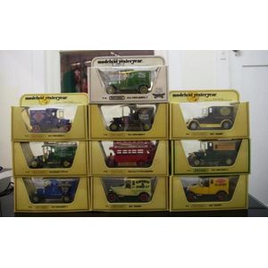 A collection of 10 diecast model toys, in original boxes,…