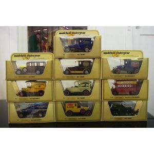 A collection of 10 diecast model toys, in original boxes,…
