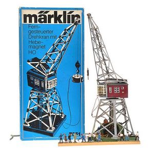 Marklin 7051 HO gauge remote controlled slewing crane with…