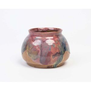 Alison Davidson Mauve glazed pottery vase, incised Alison&hellip;