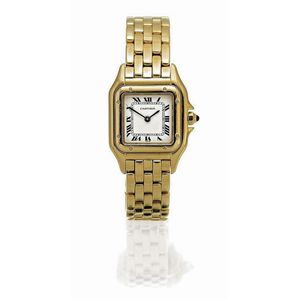 cartier ladies 18ct yellow gold panthere ronde watch