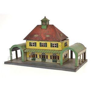 Bing tinplate central station. German, green, blue and yellow…
