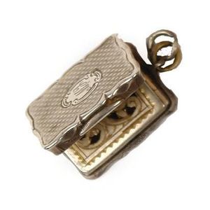 A Victorian silver vesta case, rectangular form with the front…
