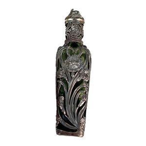An Edwardian Art Nouveau silver covered scent bottle, the&hellip;