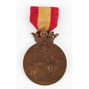 Bronze medal from the Exposicion Universal De Barcelona, 1888;…