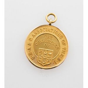 15ct gold N.Z. A & P Associations of the N.I. Medal, engraved…