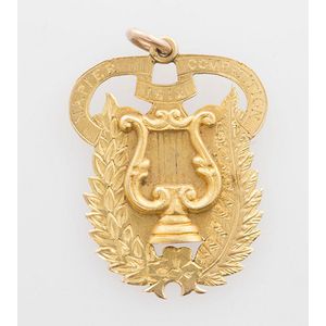 New Zealand 9ct gold prize medal, Napier Recital Competition…