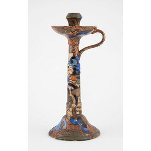 Bursley Ware Art Deco large candlestick 'Amstel' design by…